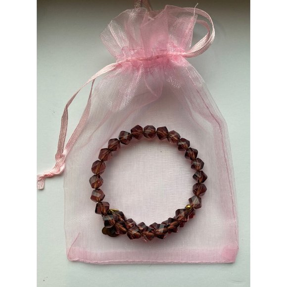 Alex & Ani Bracelet Mirage Wrap Plum Purple Glass Beads Vintage 66 Pristine! - Picture 6 of 6